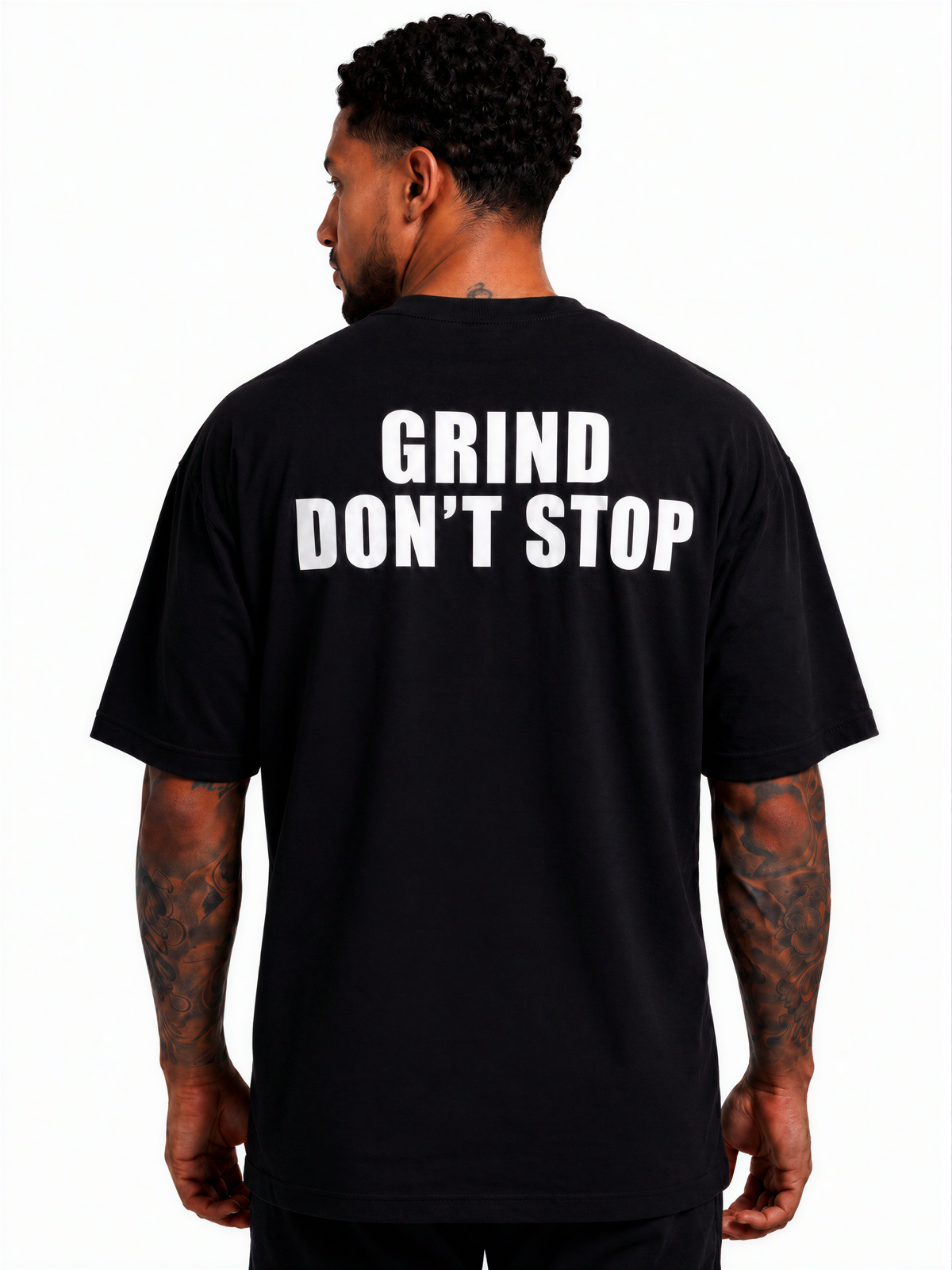Oversized T Shirt - GRIND DON'T STOP